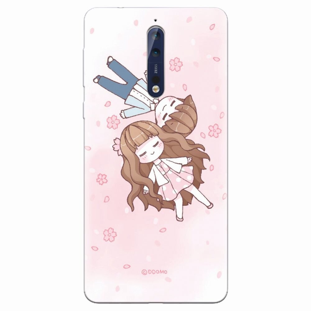 Husa silicon pentru Nokia 8, Cute Couple