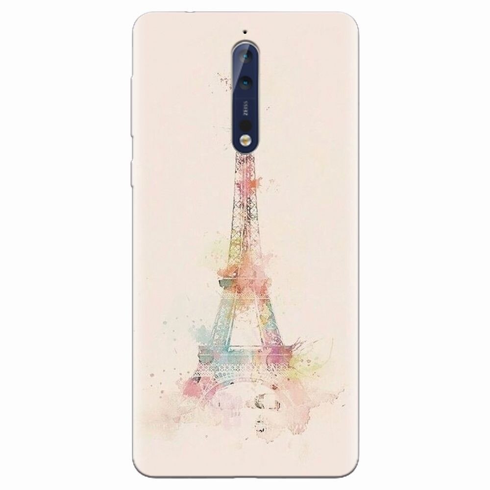 Husa silicon pentru Nokia 8, Eiffel Tower 001