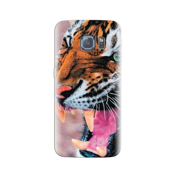 Husa Samsung S7 Edge Angry Tiger Teeth Fresh Background Husa Samsung S7 Edge Angry Tiger Teeth Fresh Background