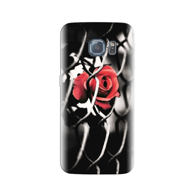 Husa Samsung S6 Edge Black And White Rose Love Hd Pics