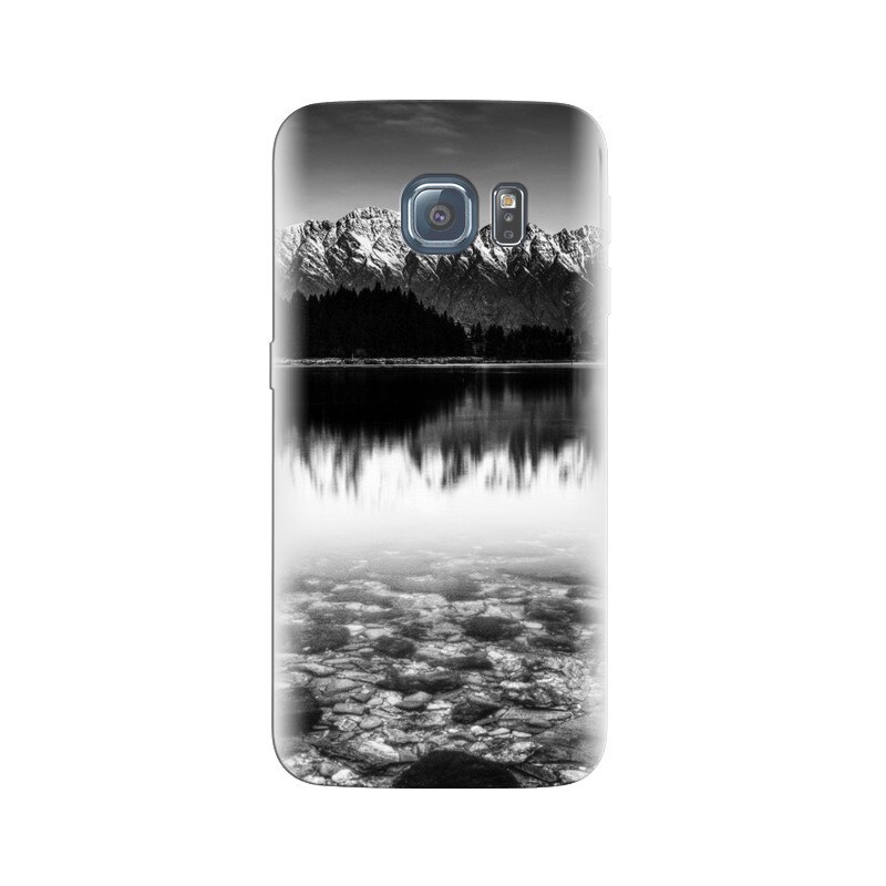 Husa Samsung S6 Black And White Snow Mountain Lake
