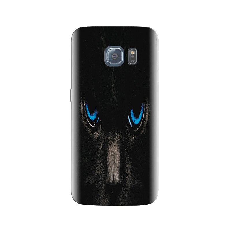 Husa Samsung S6 Black Cat With Blue Eyes