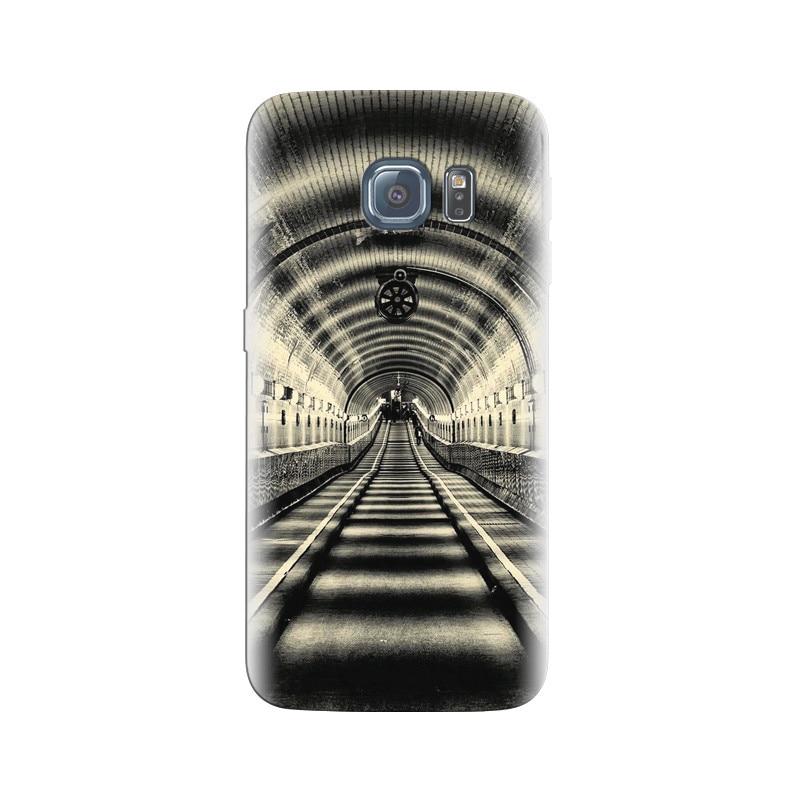 Husa Samsung S7 Black And White Railway Platform