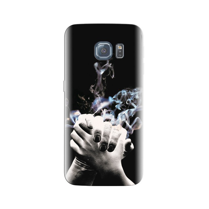 Husa din silicon compatibila cu Samsung Galaxy S6 - model Black Hd Images