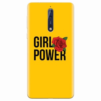 Husa silicon pentru Nokia 8, Girl Power Husa silicon pentru Nokia 8, Girl Power