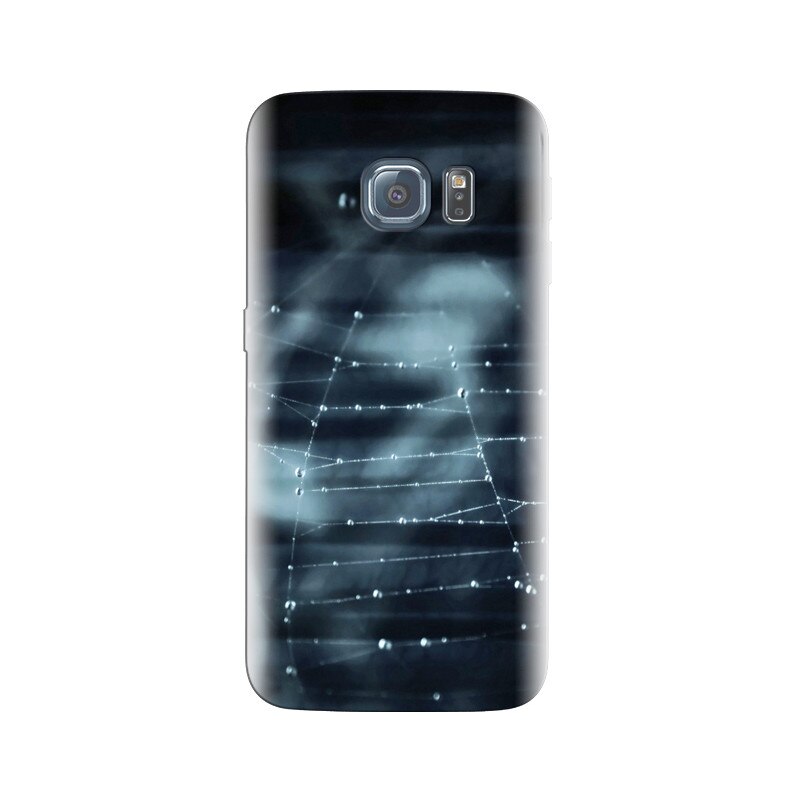 Husa Samsung S7 Edge Black Cobweb With Dew Drops