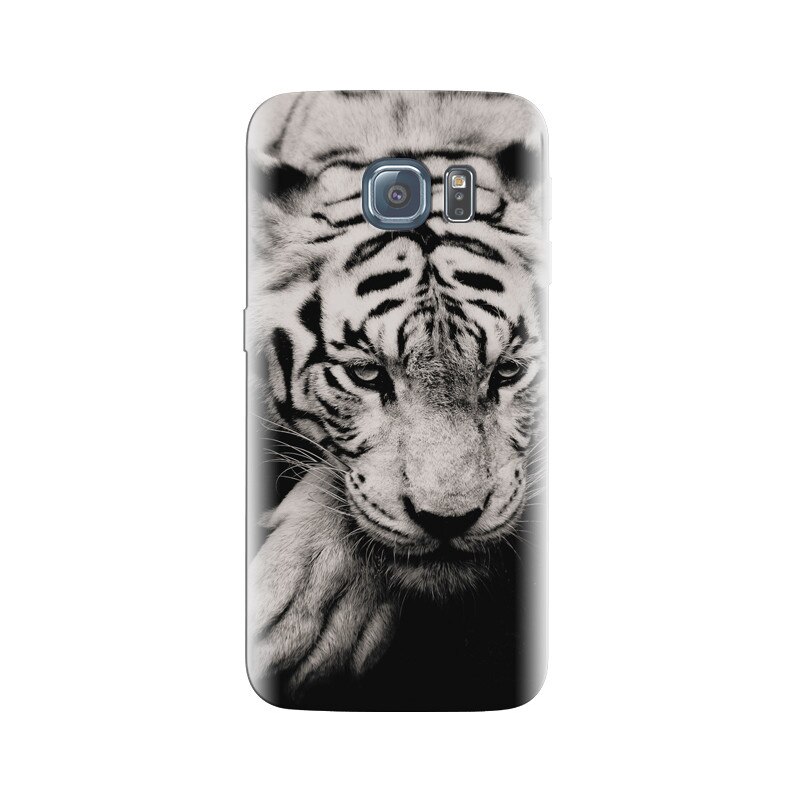 Husa Samsung S6 Black And White Tiger Awesome