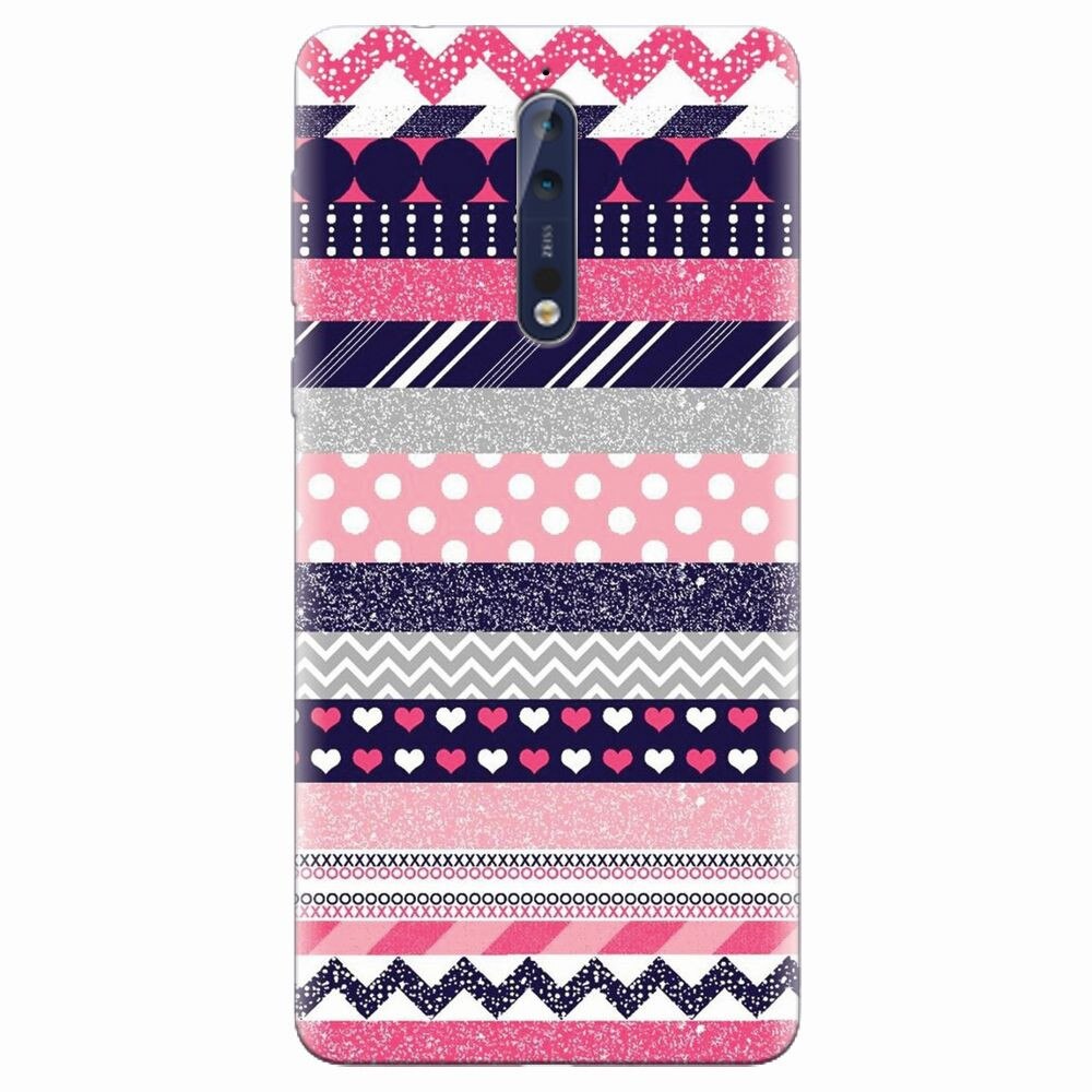 Husa silicon pentru Nokia 8, Love Pattern