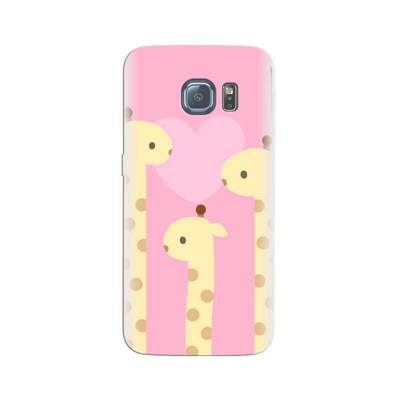 Husa Samsung S6 Edge Cute Pink Giraffe