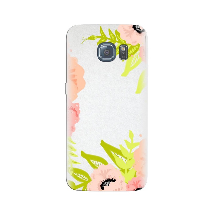 Husa din silicon compatibila cu Samsung Galaxy S6 - model Cute Girly Flower