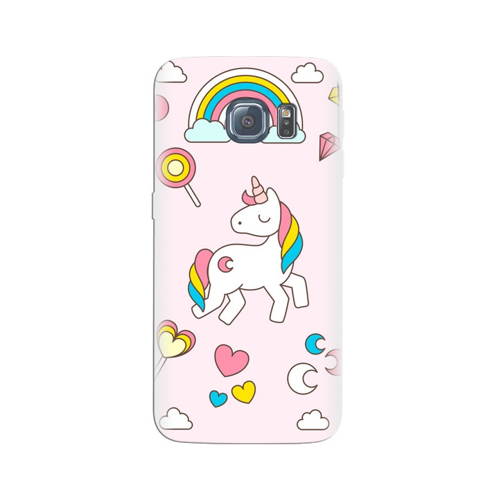 Szilikon tok kompatibilis a Samsung Galaxy S6 - Cute Unicorn modellel