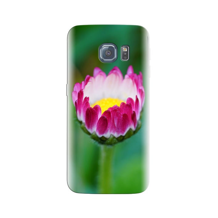 Husa din silicon compatibila cu Samsung Galaxy S6 - model Daisy