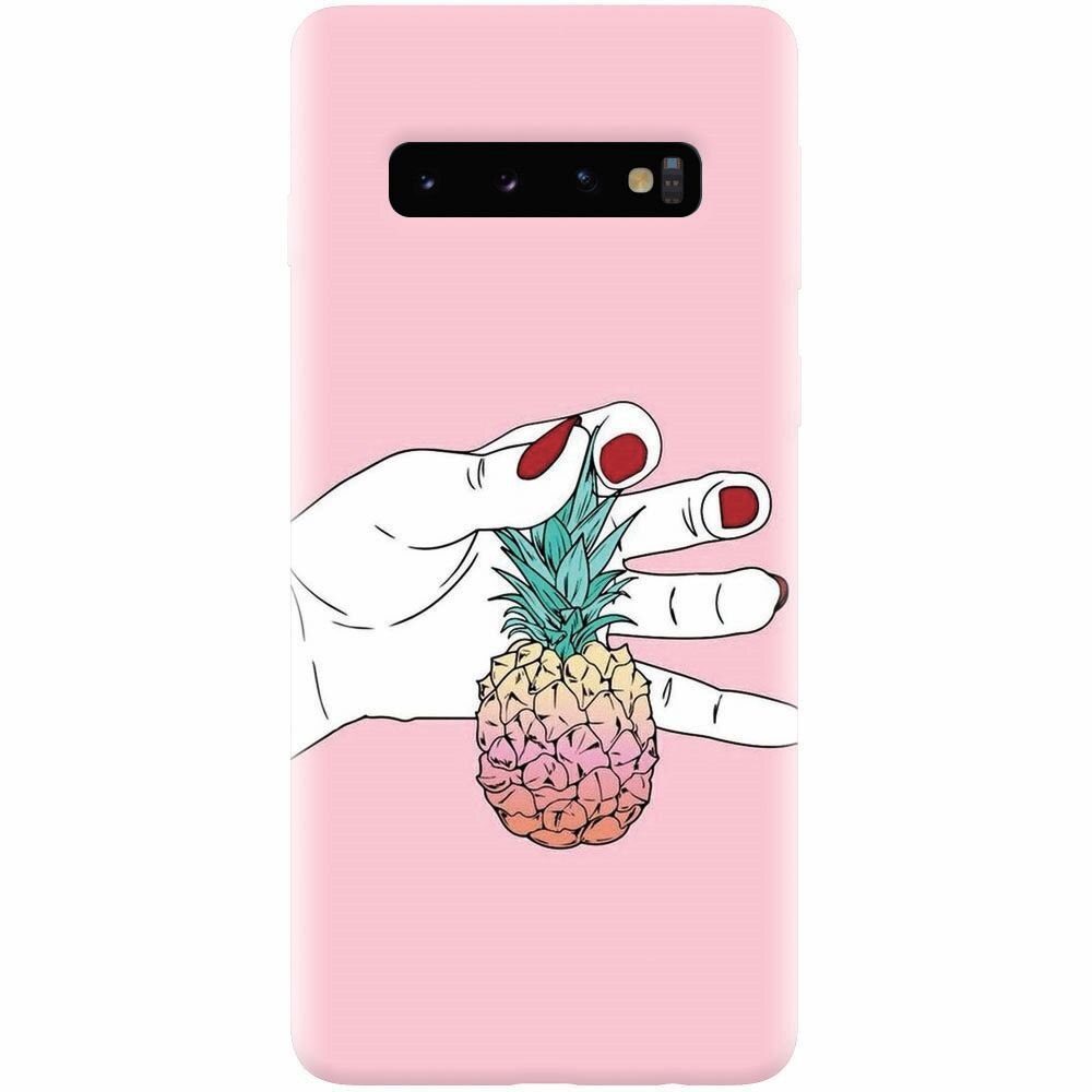 Husa silicon pentru Samsung Galaxy S10 Plus, Rainbow Pinepple
