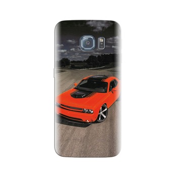 Husa Samsung S6 Dodge Challenger Orange Car Husa Samsung S6 Dodge Challenger Orange Car