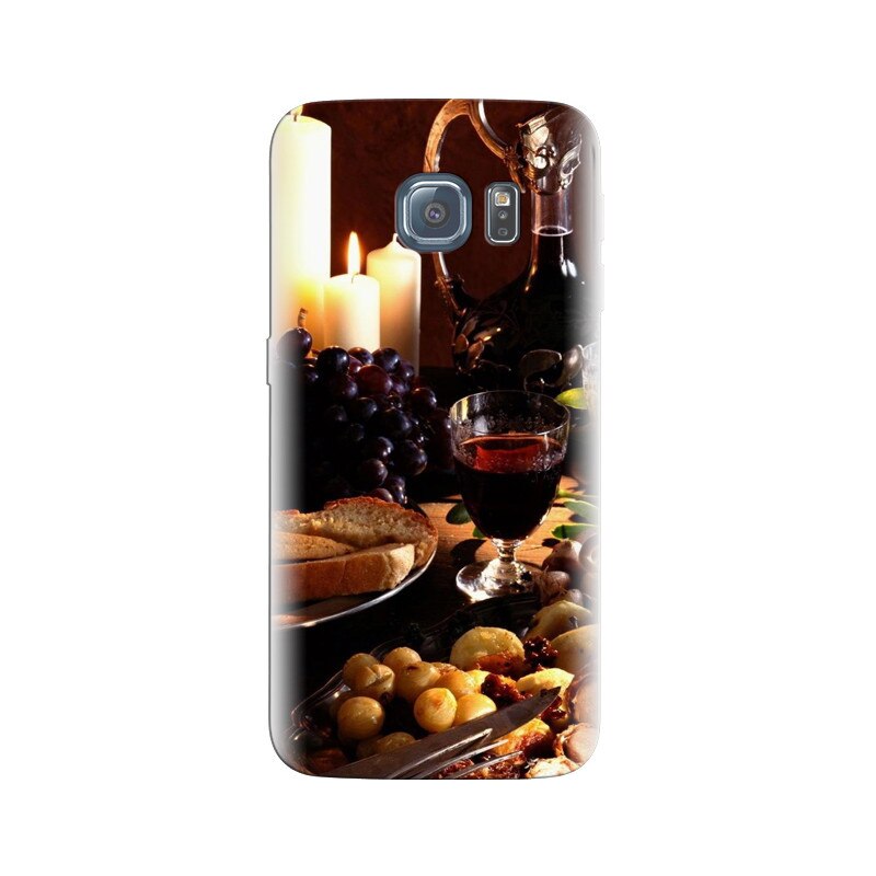 Husa Samsung S7 Delicious Meal Food Wine Grapes Steak Candles