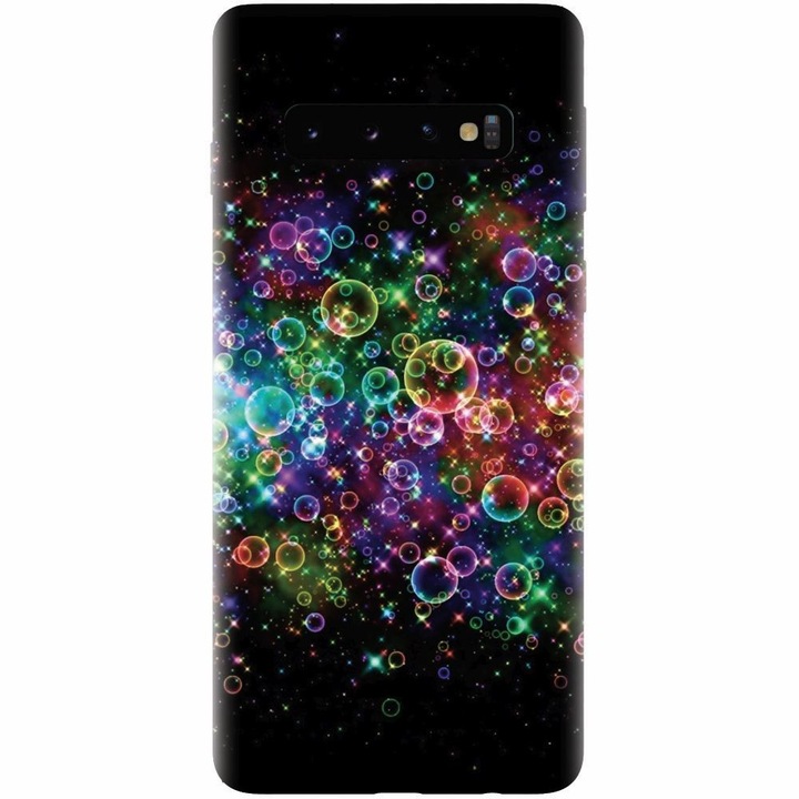Силиконов кейс за Samsung Galaxy S10, Rainbow Coloured Soap Bubbles