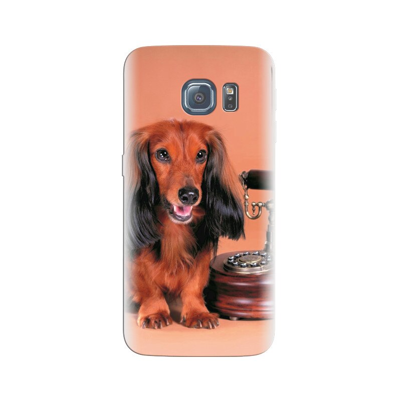Husa Samsung S7 Dog With Phone