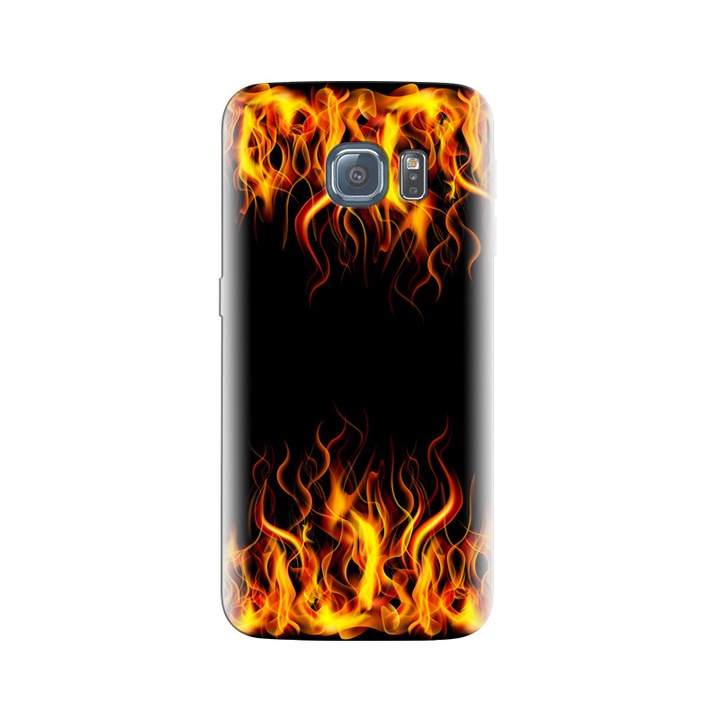 Husa din silicon compatibila cu Samsung Galaxy S6 - model Fire Destroyer