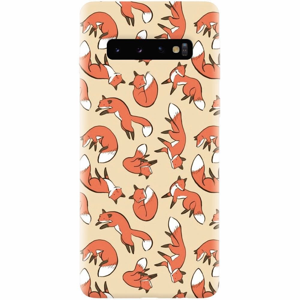 Husa silicon pentru Samsung Galaxy S10 Plus, Red Foxes