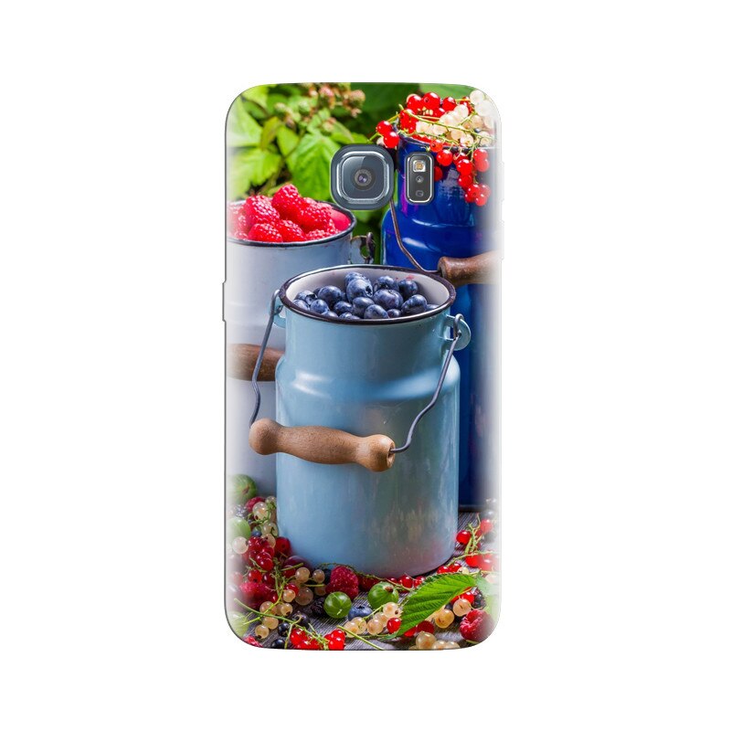 Husa Samsung S6 Edge Forest Fruits Blueberries Raspberries Jars