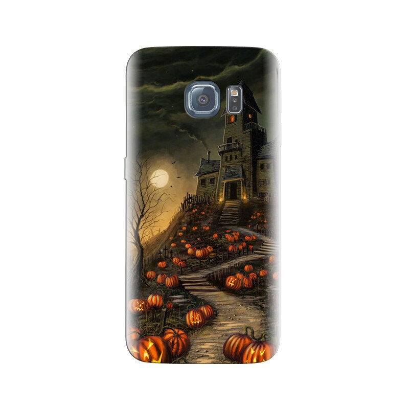 Husa Samsung S6 Edge Halloween Haunted House Pumpkin