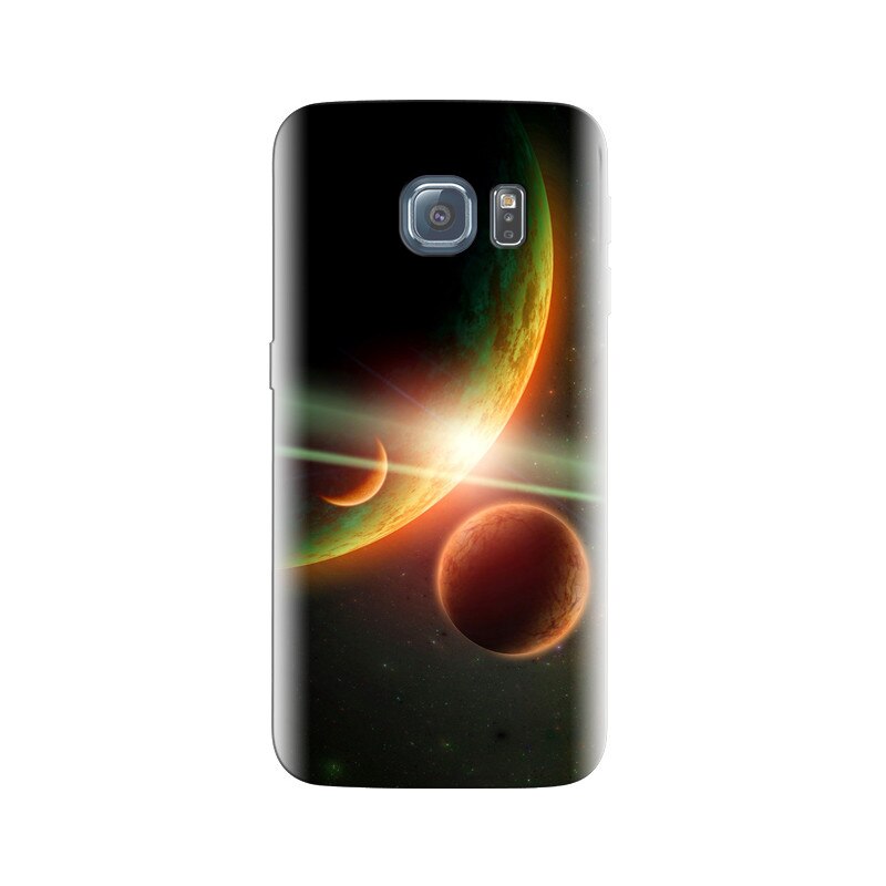 Husa Samsung S6 Green Planets Energy Cosmos Galaxies