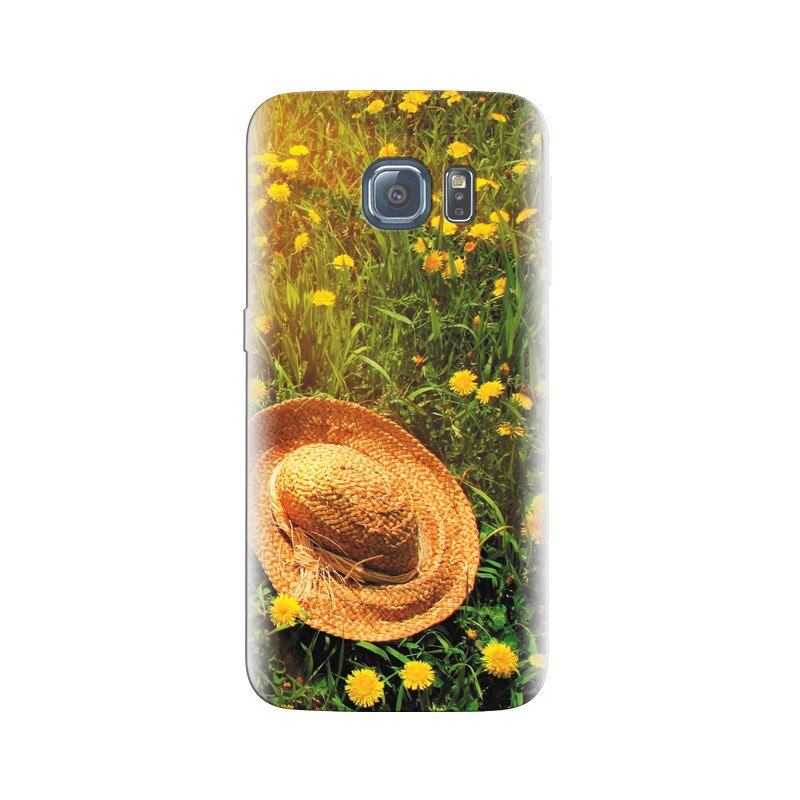 Husa Samsung S7 Hat On Green Grass And Yellow Dandelions