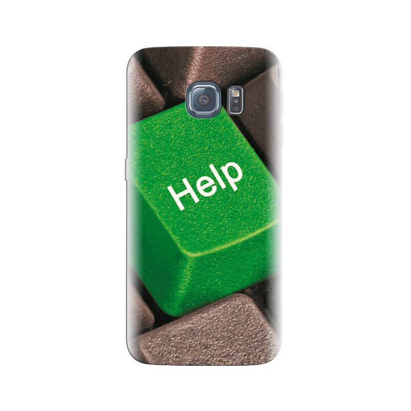 Husa Samsung S6 Green Help Keyboard Button Backgrounds