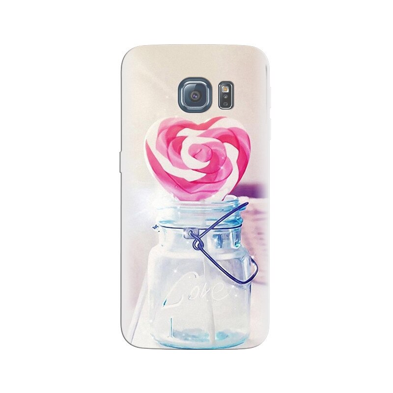 Husa Samsung S7 Heart Candy Cane Glass Jar Valentines Gift