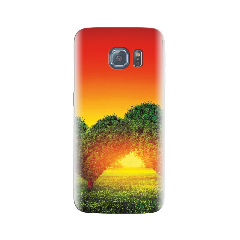 Husa Samsung S6 Edge Heart Green Tree High Resolution