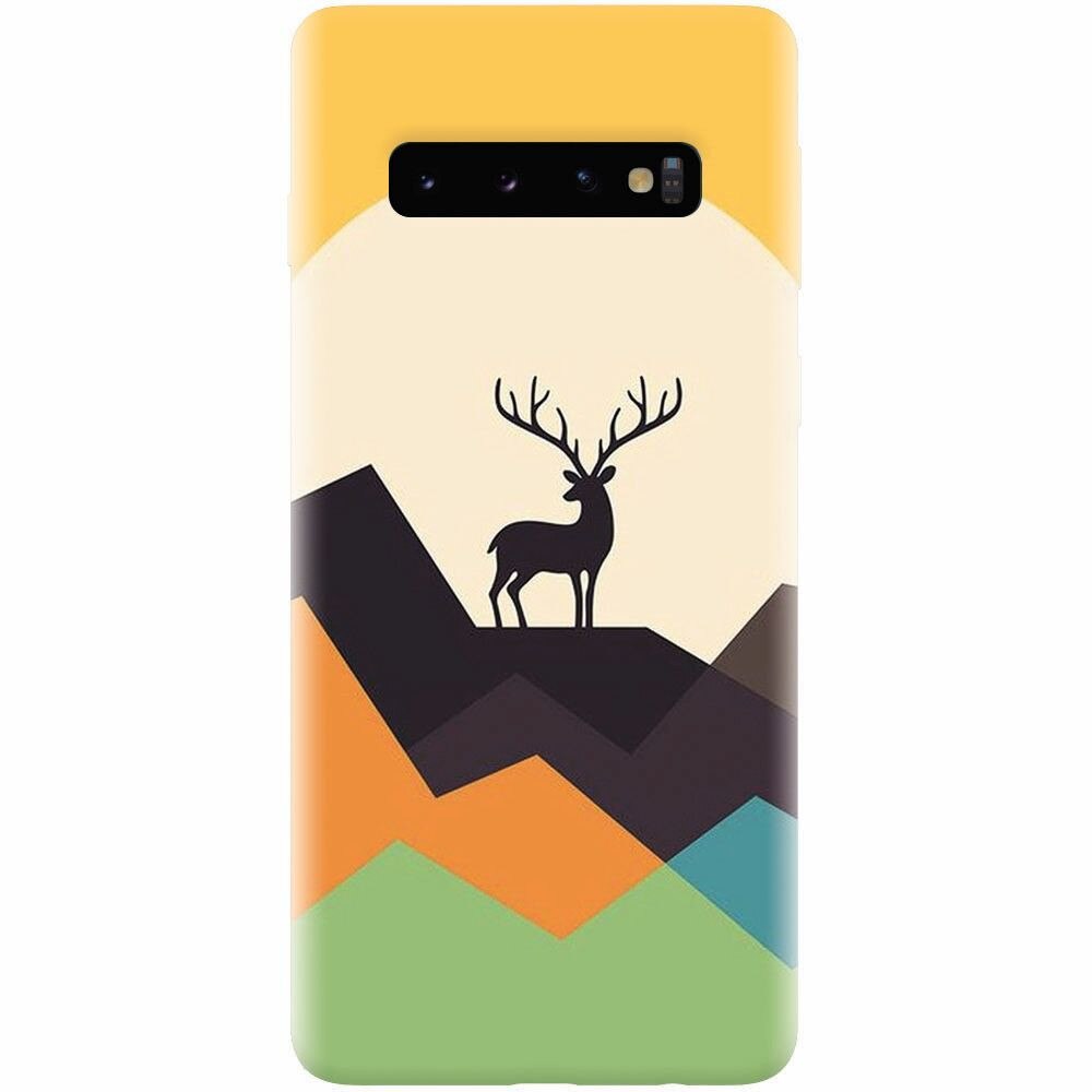 Husa silicon pentru Samsung Galaxy S10, Abstract Deer