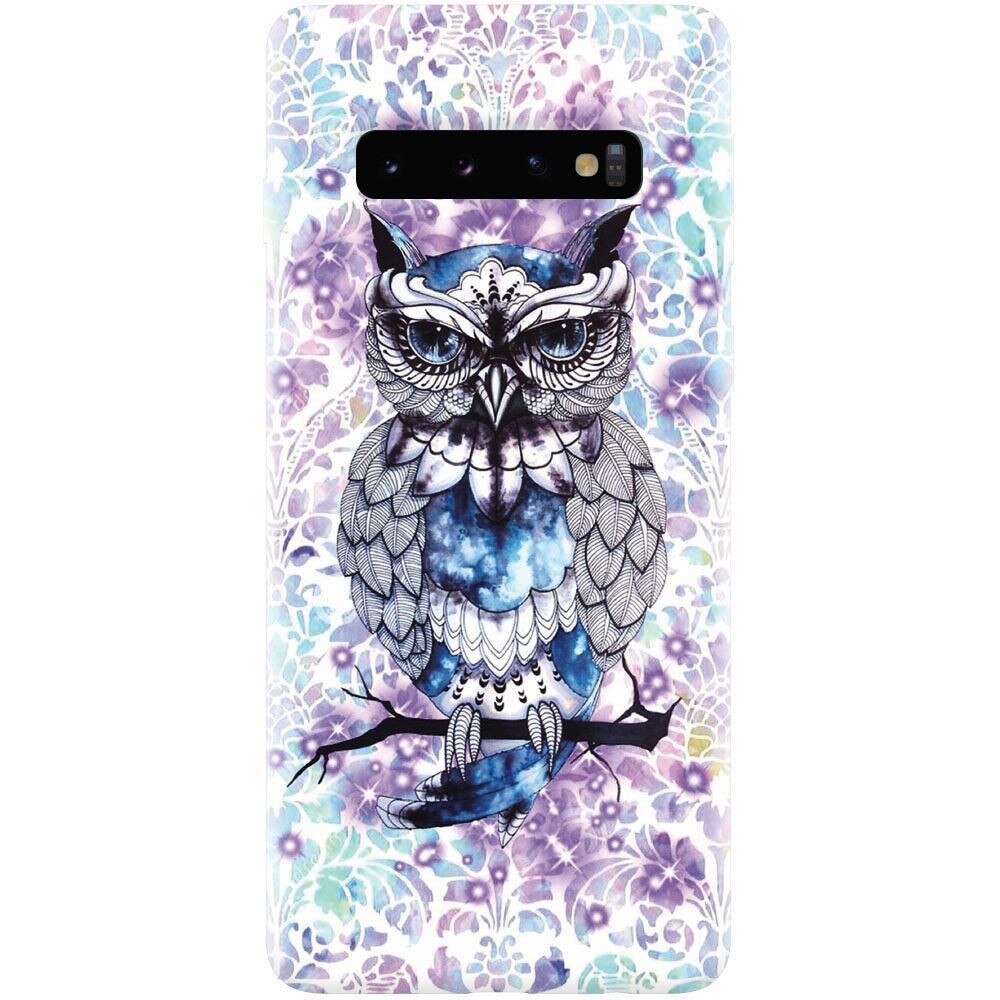 Husa silicon pentru Samsung Galaxy S10, Abstract Owl
