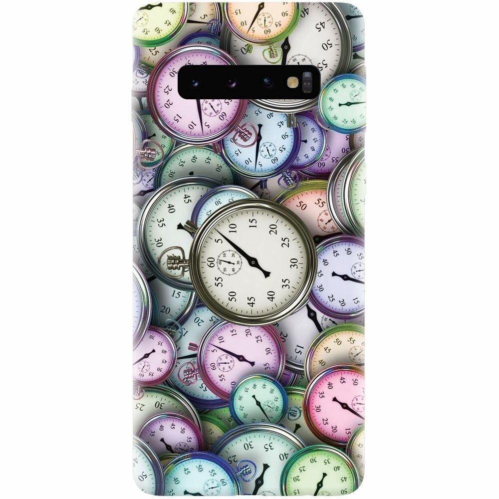 Husa silicon pentru Samsung Galaxy S10 Plus, Clocks