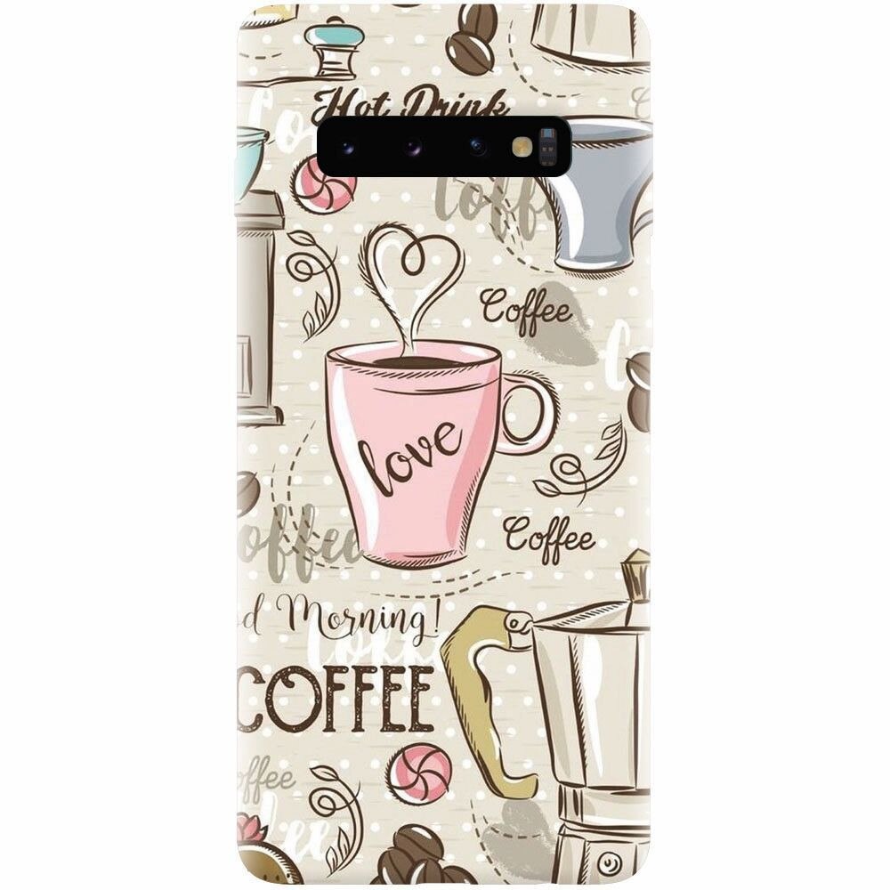 Husa silicon pentru Samsung Galaxy S10 Plus, Coffe And Donuts