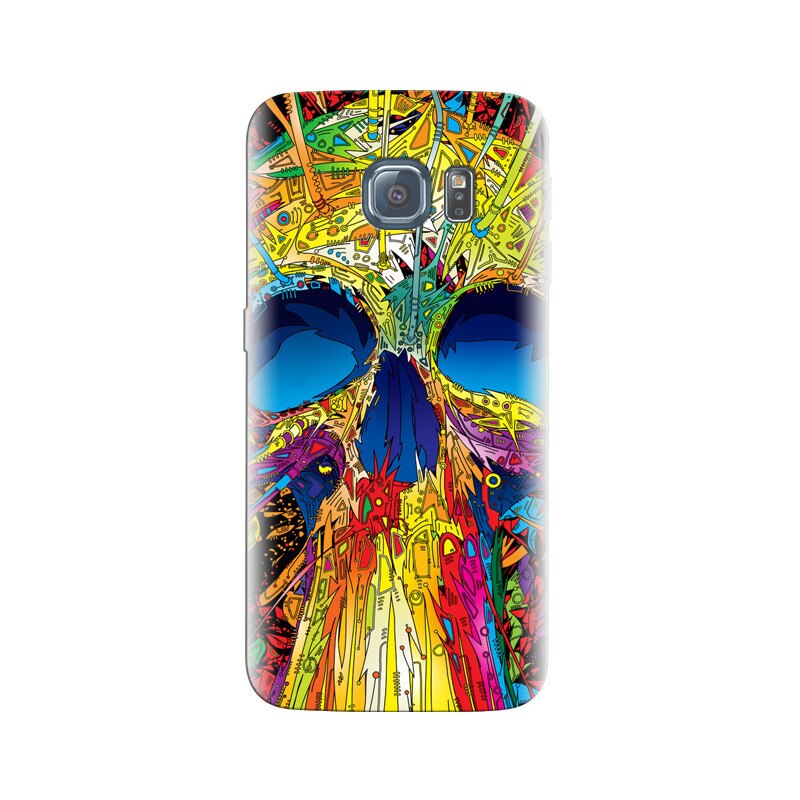 Husa Samsung S6 Abstract Multicolored Skull