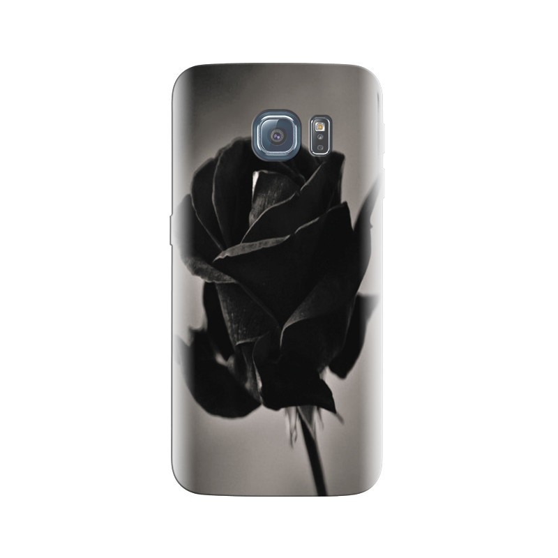 Husa Samsung S6 Edge Abstract Black Rose Flowers