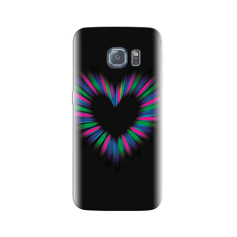 Husa Samsung S7 Edge Amazing Lighting Heart With Black Background Images