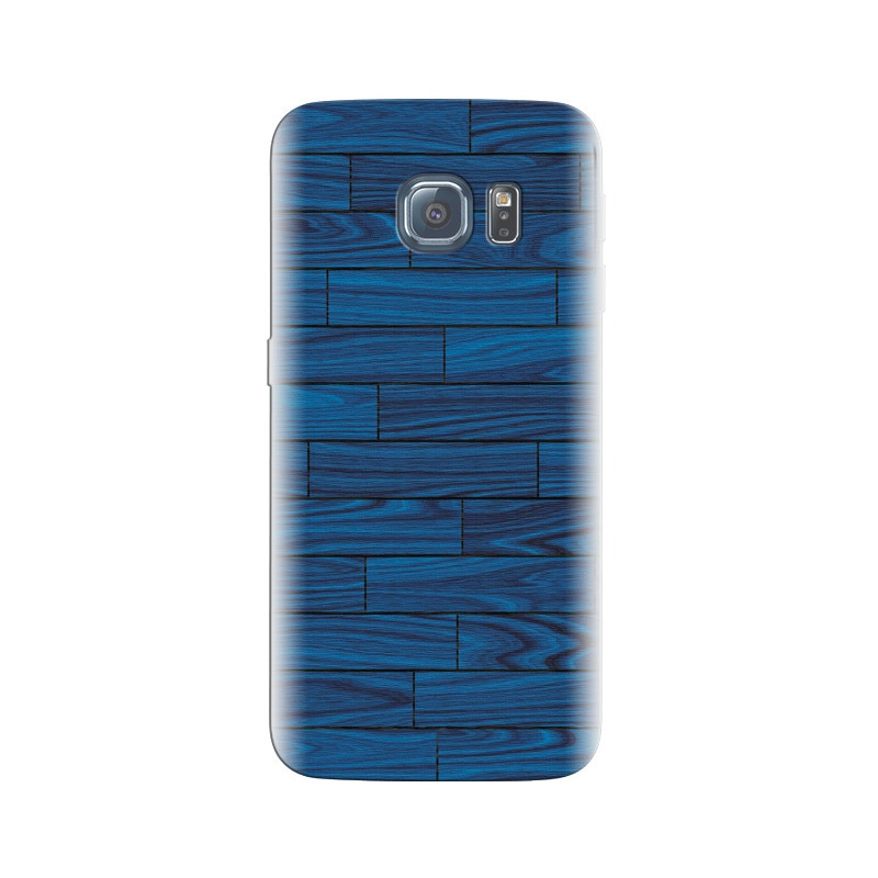 Husa Samsung S7 Basic Blue Wooden