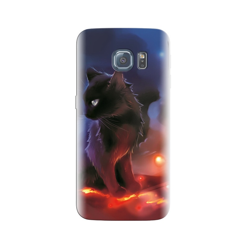 Husa Samsung S6 Edge Beautiful Cat Painting Art