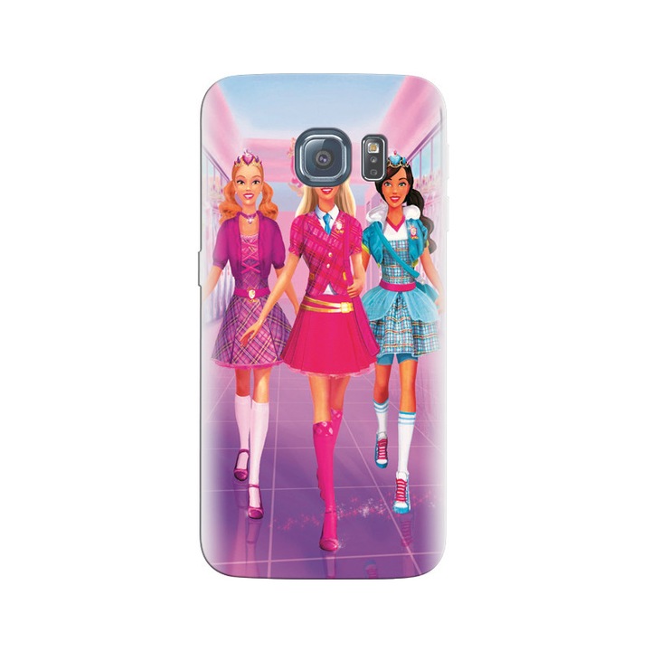 Силиконов калъф, съвместим с Samsung Galaxy S6 - Barbie Princess High Quality модел