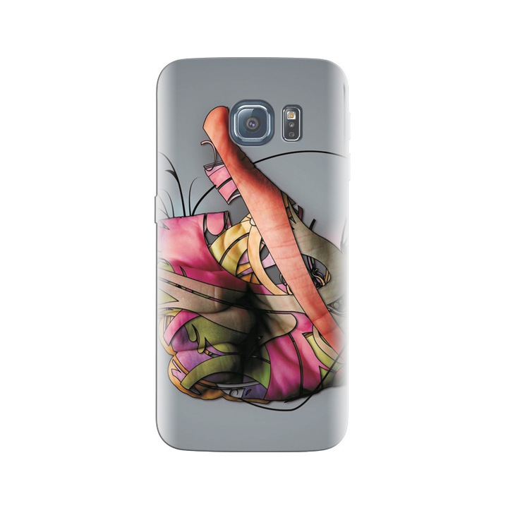 Силиконов калъф, съвместим с модел Samsung Galaxy S6 Edge - Beautiful Hand Art High Quality
