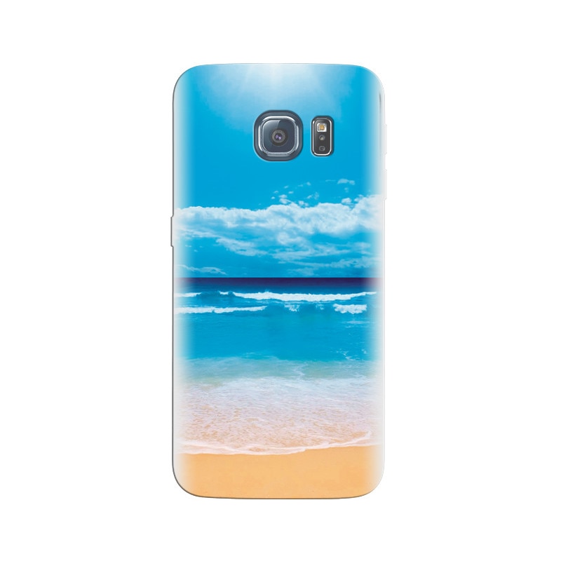Husa Samsung S6 Edge Beautiful Blue Sky And Sea Beach