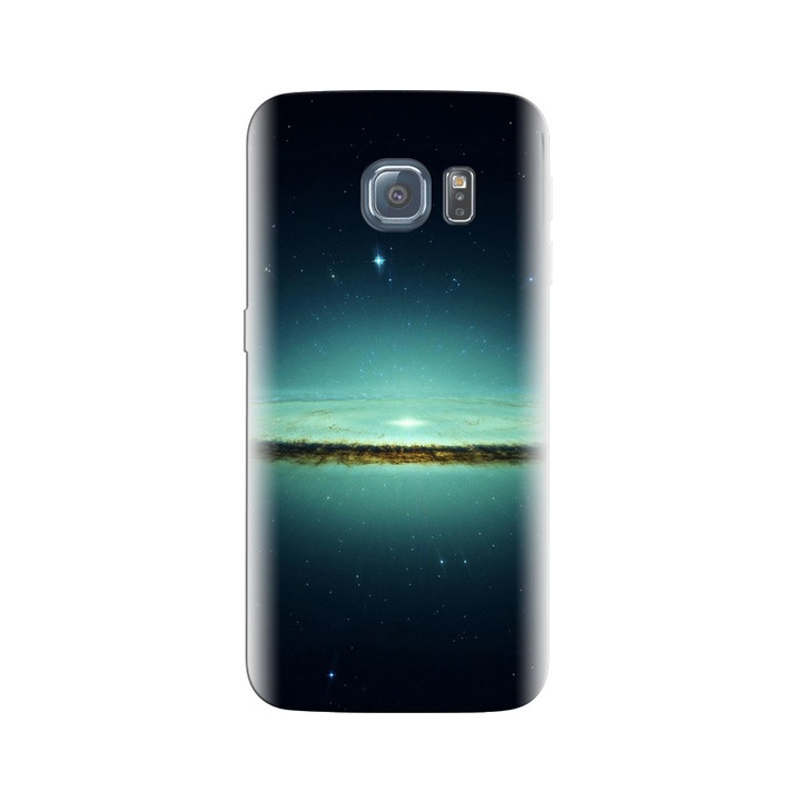 Силиконов калъф, съвместим с Samsung Galaxy S6 - модел Blue Galaxy Stars