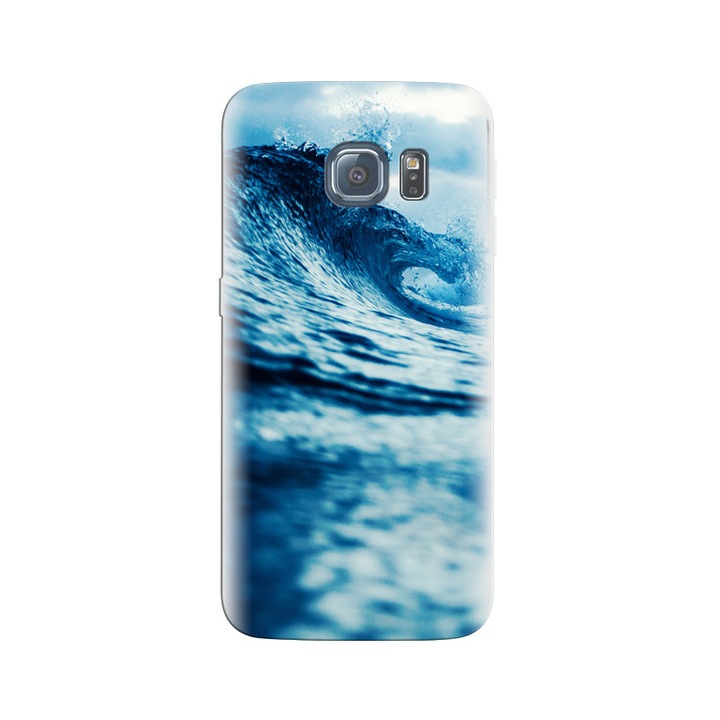 Силиконов кейс, съвместим с Samsung Galaxy S7 Edge - модел Blue Waves