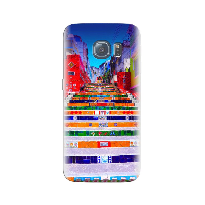 Husa Samsung S6 Edge Brazil Landscape Colorful Stairs Buildings