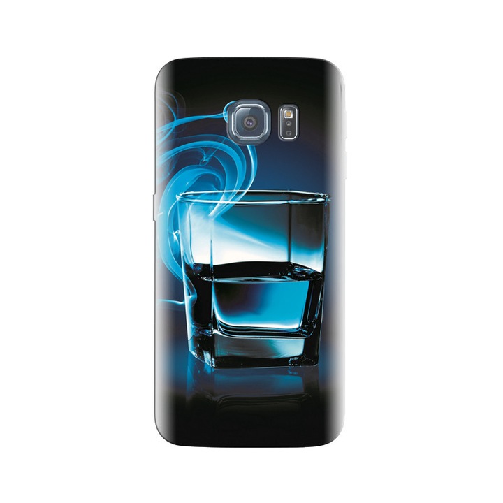 Силиконов калъф, съвместим с Samsung Galaxy S7 - модел Blue Abstract High Quality Hqs Gallery