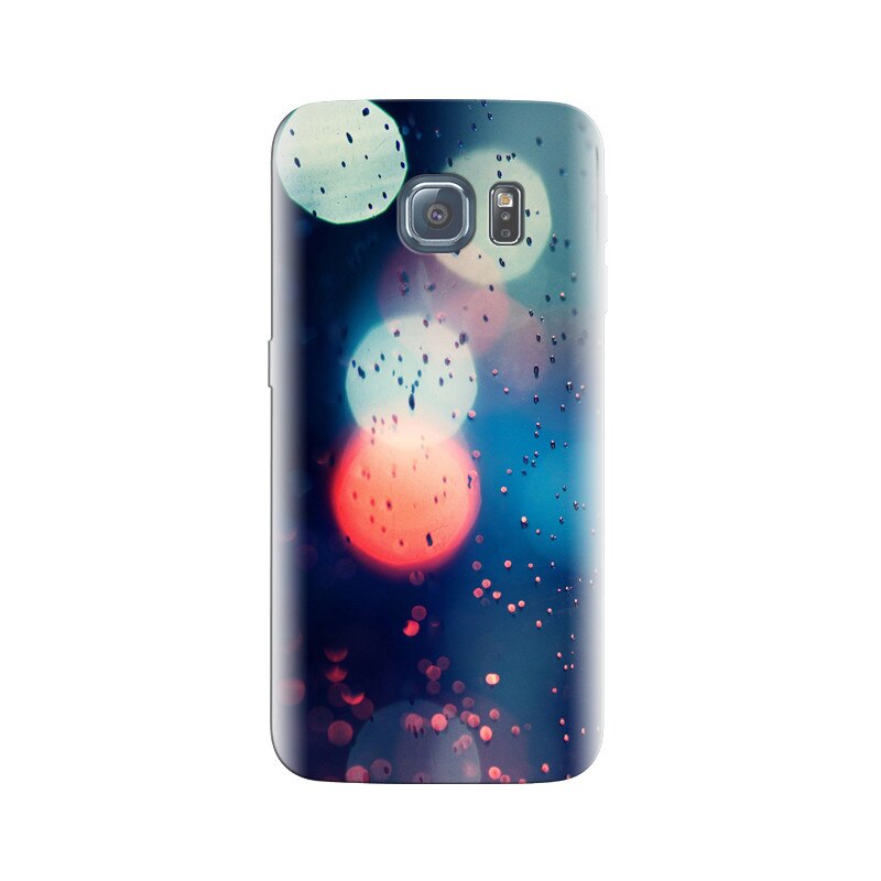 Husa Samsung S7 Edge Bokeh Blue Red City Lights Rain Drops Window