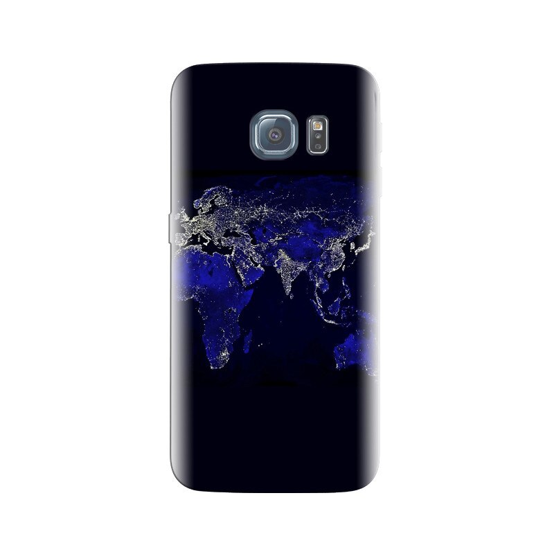 Husa Samsung S6 Edge Blue Earth Map