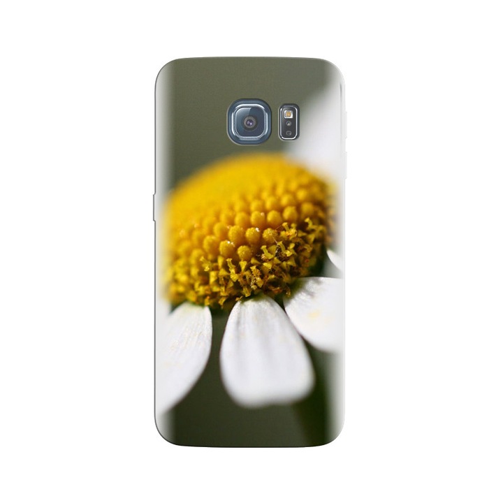 Husa din silicon compatibila cu Samsung Galaxy S7 - model Chamomile Flower Macro