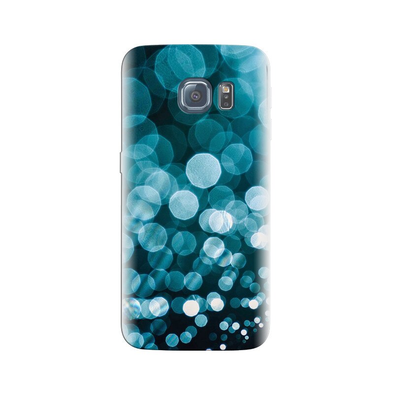 Husa Samsung S6 Blue Hexagon Halos Bokeh